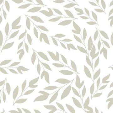 Hand drawn seamless pattern with autumn leaves, autumn mood. Stock Illustration