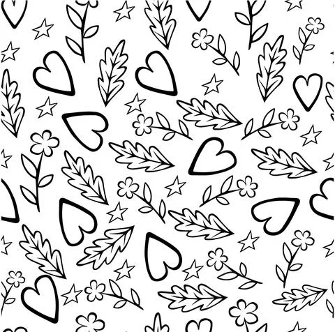 Hand drawn seamless pattern autumn Stock Illustration