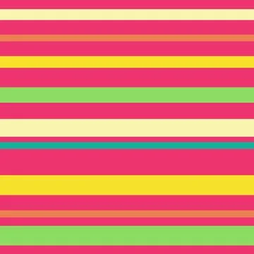 Hand drawn seamless pattern of bright yellow pink green stripes, summer vibrant Stock Illustration