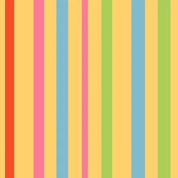 Hand drawn seamless pattern of bright yellow pink green stripes, summer vibrant Stock Illustration