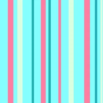Hand drawn seamless pattern of bright blue turquoise pink stripes, summer Stock Illustration