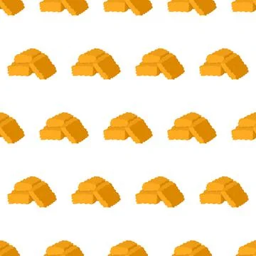 Hand drawn seamless pattern with chicken nuggets for background design. Stock Illustration