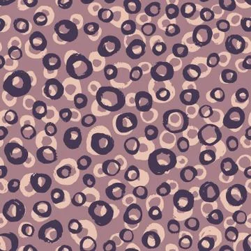 Hand drawn seamless pattern with circle elements on background. Stock Illustration