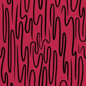 Hand drawn seamless pattern of color 2023 magenta abstract geometric background Stock Illustration