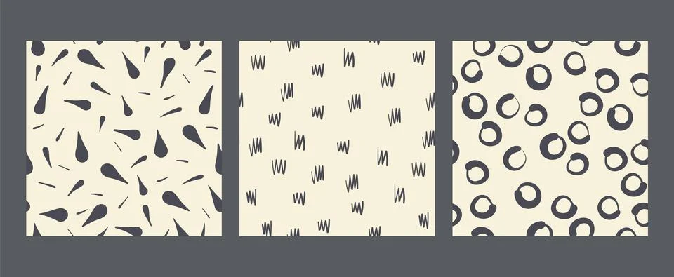 Hand drawn seamless, pattern, design elements 스톡 일러스트