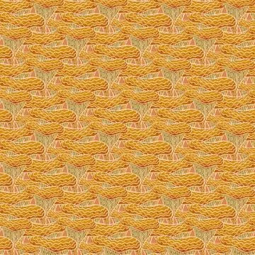 Hand drawn seamless pattern with different mushrooms. Nature repeated textile Stock Illustration