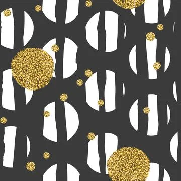 Hand drawn seamless pattern with golden dots. Vector seamless background 스톡 일러스트