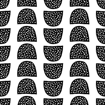 Hand Drawn Seamless Pattern Stock Illustration