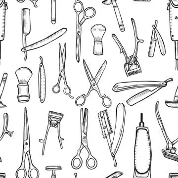 Hand drawn Seamless pattern Illustrazione stock