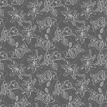 Hand drawn seamless pattern Stock Illustration