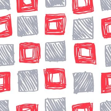 Hand-drawn seamless pattern Illustrazione stock