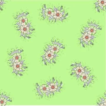 Hand drawn seamless pattern Stock Illustration