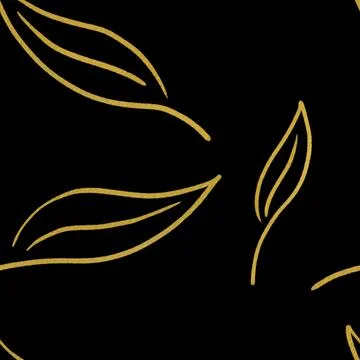 Hand drawn seamless pattern with leaves. Stock Illustration