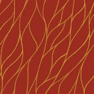 Hand drawn seamless pattern with leaves. Stock Illustration