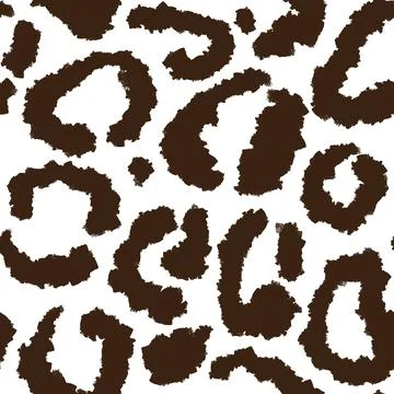 Hand drawn seamless pattern leopard cheetah skin, coffee cappuccino color, beige Stock Illustration