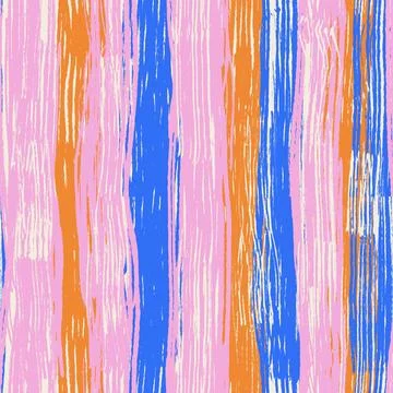 Hand drawn seamless pattern with minimalist lines, textured dry brush stripes 스톡 일러스트