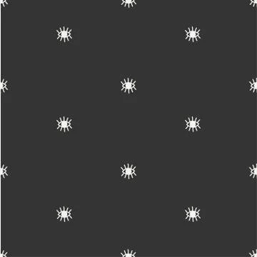 Hand drawn seamless pattern with open and close eyes. Wrapping paper. Abstract Illustrazione stock