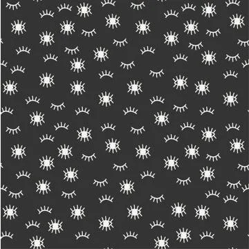 Hand drawn seamless pattern with open and close eyes. Wrapping paper. Abstract Stock Illustration