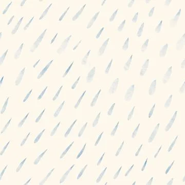 Hand drawn seamless pattern with rainy clouds. Stock Illustration