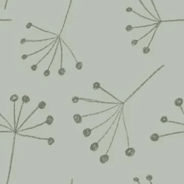 Hand drawn seamless pattern sage green background with leaf leaves greenery 스톡 일러스트