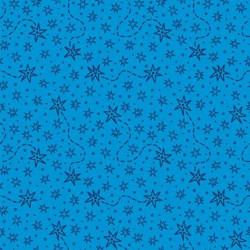 Hand drawn seamless pattern with stars and sparkles. Constellations. Space... Stock Illustration