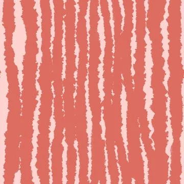 Hand drawn seamless pattern with stripes lines geometric abstract shapes in red Stock Illustration