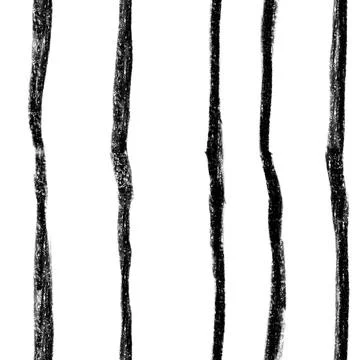 Hand drawn seamless pattern with stripes black white background. Striped lines Stockillustratie