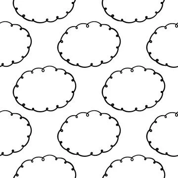Hand drawn seamless pattern text box 4 Stock Illustration