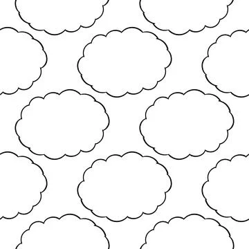 Hand drawn seamless pattern text box 3 Illustrazione stock