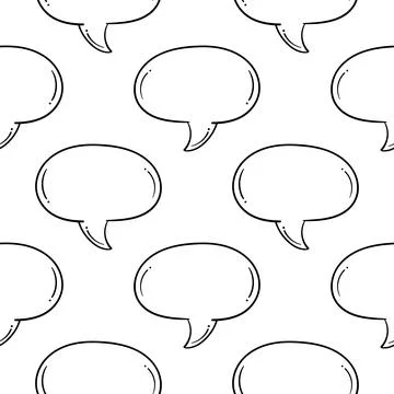 Hand drawn seamless pattern text box 2 Stock Illustration