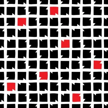 Hand drawn Seamless pattern with white grid. Vector Design for fabric, wallpa Illustrazione stock