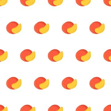 Hand drawn seamless pattern with whole and sliced nectarine for background Illustrazione stock