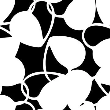 Hand Drawn Seamless Patterns with Hearts in Doodle Style. Stock Illustration