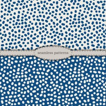 Hand-drawn seamless patterns in simplified scandinavian minimalism style Stock Illustration