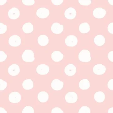 Hand drawn seamless pink dot texture Stock Illustration