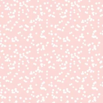Hand drawn seamless pink irregular random dot and spot texture Stock Illustration