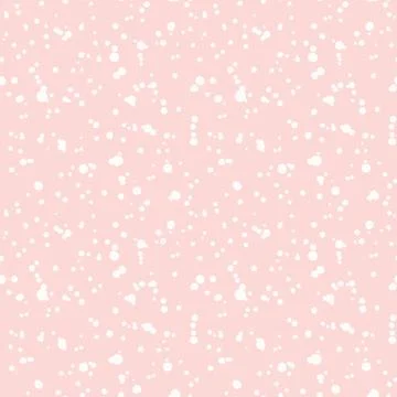 Hand drawn seamless pink irregular random dot and spot texture Stock Illustration