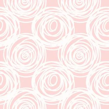 Hand drawn seamless pink scribble swirl texture Stock Illustration