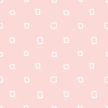 Hand drawn seamless pink square texture Illustration