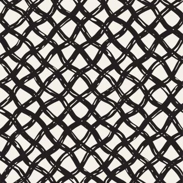 Hand drawn seamless plaid pattern. Allover pattern with ink doodle grunge g.. Illustrazione stock