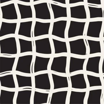 Hand drawn seamless plaid pattern. Allover pattern with ink doodle grunge g.. Illustrazione stock