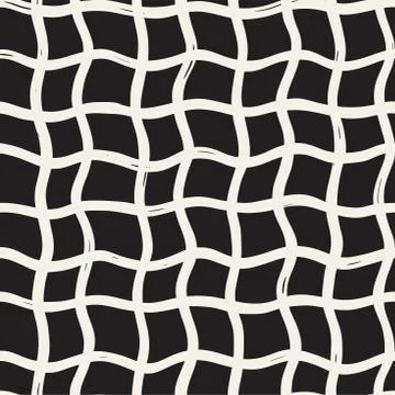 Hand drawn seamless plaid pattern. Allover pattern with ink doodle grunge g.. Illustrazione stock