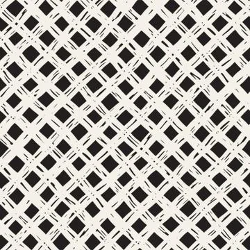 Hand drawn seamless plaid pattern. Allover pattern with ink doodle grunge g.. Illustrazione stock