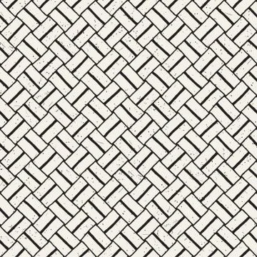 Hand drawn seamless repeating pattern with lines tiling. Grungy freehand Illustrazione stock
