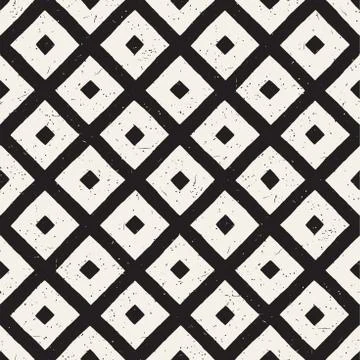 Hand drawn seamless repeating pattern with lines tiling. Grungy freehand Illustrazione stock
