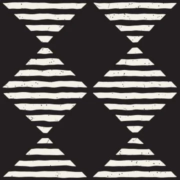 Hand drawn seamless repeating pattern with checker lines tiling. Grungy freehand Illustrazione stock