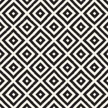 Hand drawn seamless repeating pattern with lines tiling. Grungy freehand Stock Illustration