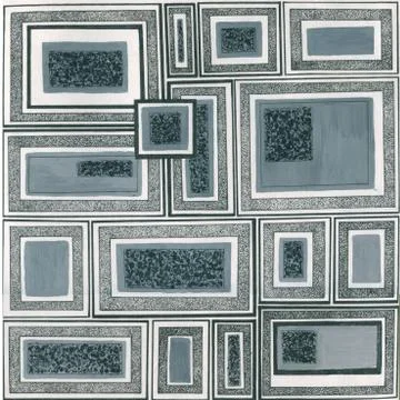 Hand drawn set frames of swatches memphis patterns - background. Retro fashio 스톡 일러스트