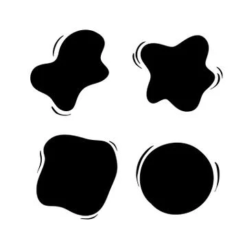 Hand drawn set of objects for design use bubble. Black Vector doodle circles on Ilustración de archivo