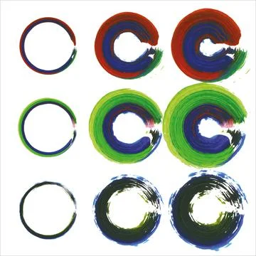 Hand drawn set of objects. Sketch hand drawn. Speed lines in circle form. Illustrazione stock